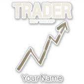 Handelaar Koop de Dip Day Trader en Cryptocurrency Sticker (Voorkant)