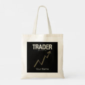 Handelaar Koop de Dip Day Trader en Cryptocurrency Tote Bag (Achterkant)