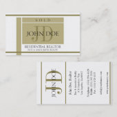 Handelaar met gouden strepen W/W Visitekaartje (Voorkant / Achterkant)