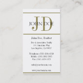 Handelaar met gouden strepen W/W Visitekaartje (Achterkant)