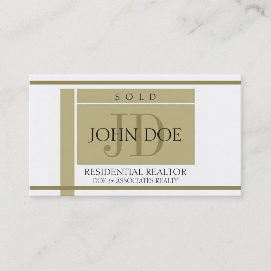 Handelaar met gouden strepen W/W Visitekaartje (Voorkant)