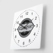 Handelaar met poppenborden vierkante klok (Hoek)