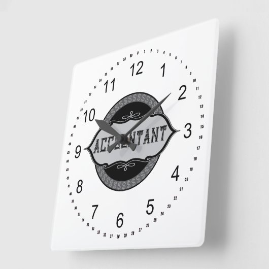 Handelaar met poppenborden vierkante klok (Hoek)