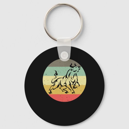 Handelaar op de  aandelenmarkt met terugwerkende k sleutelhanger (Voorkant)