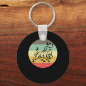 Handelaar op de  aandelenmarkt met terugwerkende k sleutelhanger (Voorkant)