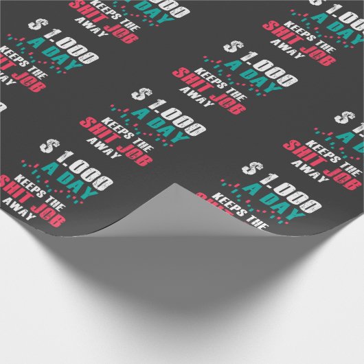 Handelaar op de beurs cadeaupapier (Hoek)