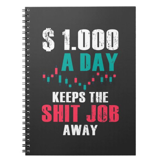 Handelaar op de beurs notitieboek (Voorkant)