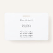 Handelaar QR Code Foto ID Rode badge (Achterkant)