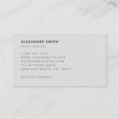 Handelaarsgrafiek Faux in reliëf gemaakt Moderne P Visitekaartje (Achterkant)