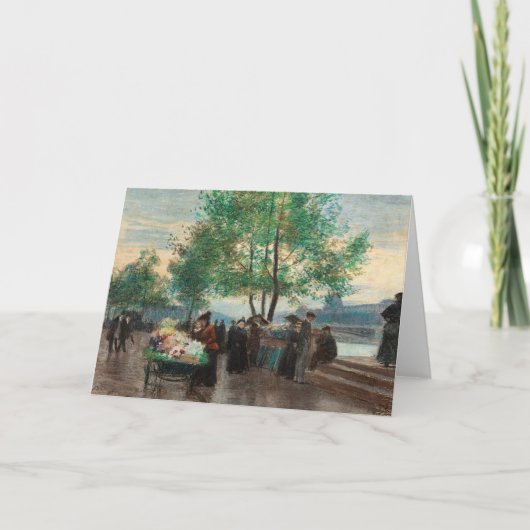 Handelaren aan de Seine | Victor Gabriel Gilbert Kaart (Voorkant)