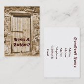 HANDELAREN, BOUWERS VISITEKAARTJE (Voorkant / Achterkant)