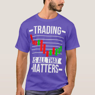 Handelaren in beurskaarten kaarsen op de aandelenm t-shirt