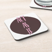 Handelen als een herstelslogan bier onderzetter (Linkerzijde)