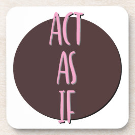 Handelen als een herstelslogan bier onderzetter