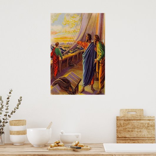 Handelingen 13:4-5: Zeilen naar het poster Cyprus (Keuken)