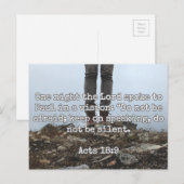 Handelingen 18:9 – "Zwijg niet" Briefkaart (Voorkant / Achterkant)