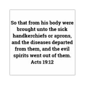 Handelingen 19:12 Verse houten blokgebondene rubbe Rubberstempel (Afrduk)