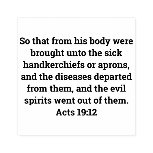 Handelingen 19:12 Verse houten blokgebondene rubbe Rubberstempel (Afrduk)