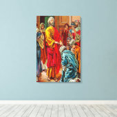 Handelingen 19:1-7 Ontvangen van de Heilige Geest  Canvas Afdruk (Insitu (Houten vloer))