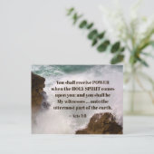 Handelingen 1:8 U ontvangt een netbus Briefkaart (Staand voorkant)