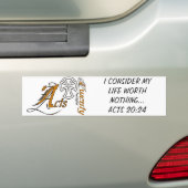 Handelingen 20:24 bumpersticker (Op auto)
