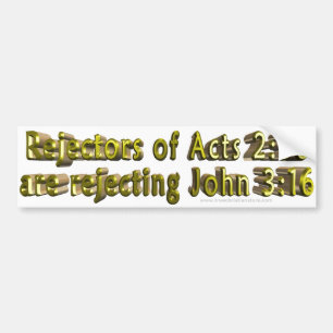 Handelingen 2:38 John 3:16 Christelijke Bumperstic Bumpersticker