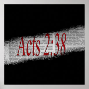 Handelingen 2:38 Poster