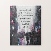 Handelingen 4:29 O Heer geef grote moed Bijbel ver Legpuzzel (Verticaal)