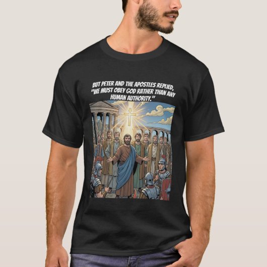 Handelingen 5:29 t-shirt (Voorkant)