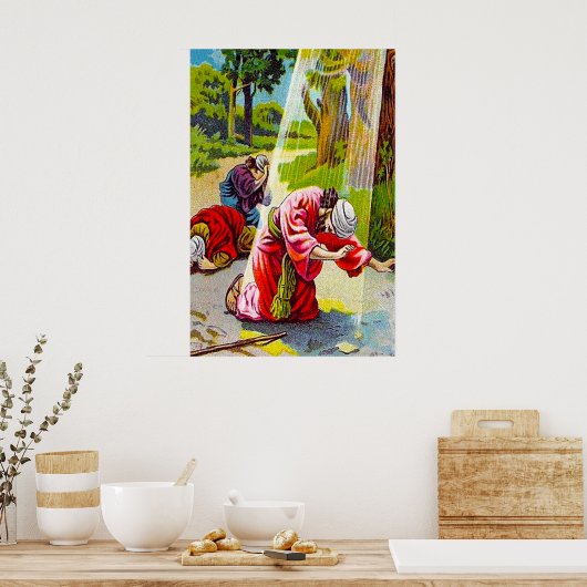 Handelingen 9:1-7 Saul (Paul) ontmoet Jezus poster (Keuken)