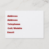 HANDELINGEN, AUTOREPARATEN VISITEKAARTJE (Achterkant)