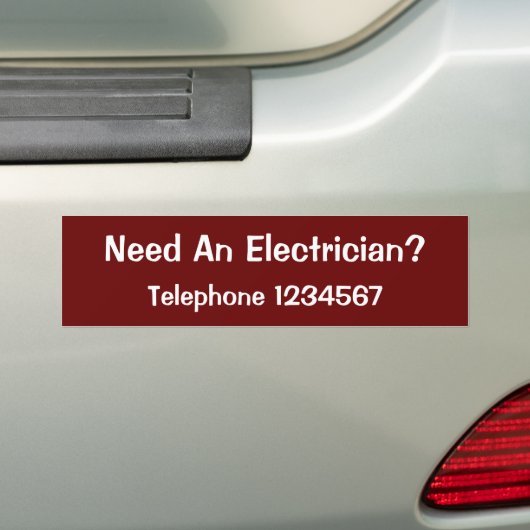 HANDELINGEN. ELEKTRICITEIT. BUMPERSTICKER (Op auto)