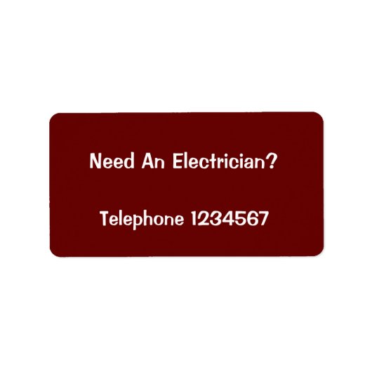 HANDELINGEN. ELEKTRICITEIT. ETIKET (Voorkant)