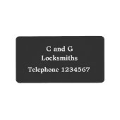 HANDELINGEN, LOCKSMITHEN ETIKET (Voorkant)