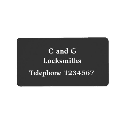 HANDELINGEN, LOCKSMITHEN ETIKET (Voorkant)