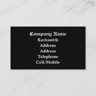 HANDELINGEN, LOCKSMITHEN VISITEKAARTJE