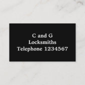 HANDELINGEN, LOCKSMITHEN VISITEKAARTJE (Achterkant)