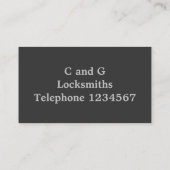 HANDELINGEN, LOCKSMITHEN VISITEKAARTJE (Achterkant)