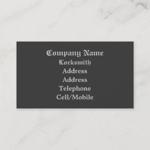 HANDELINGEN, LOCKSMITHEN VISITEKAARTJE