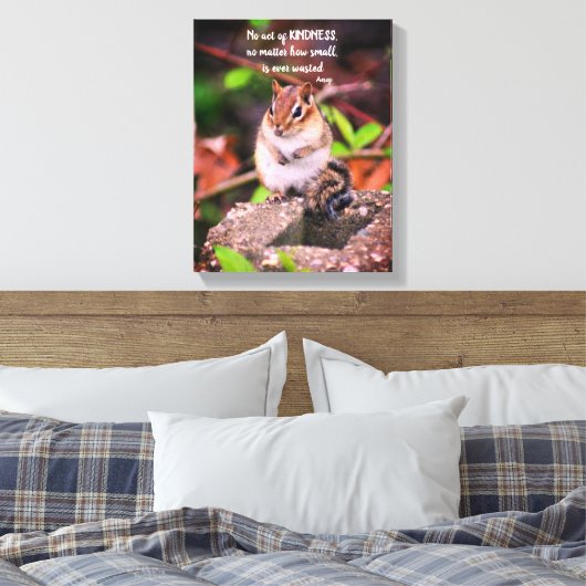 Handelingen van de Kindness Inspirerend Quote Chip Canvas Afdruk (Insitu (Slaapkamer))