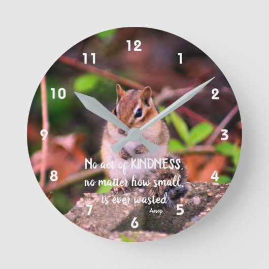 Handelingen van de Kindness Inspirerend Quote Chip Ronde Klok (Voorkant)