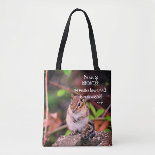 Handelingen van de Kindness Inspirerend Quote Chip Tote Bag (Voorkant)
