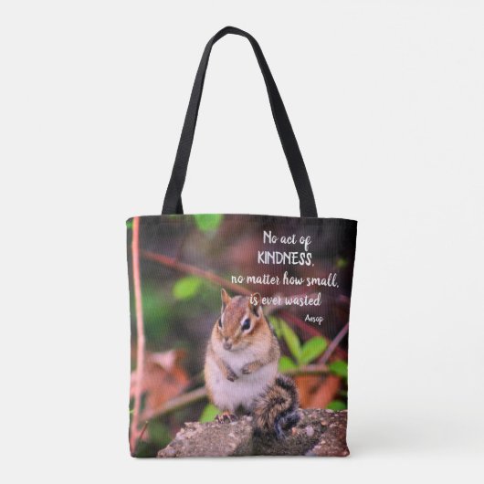 Handelingen van de Kindness Inspirerend Quote Chip Tote Bag (Achterkant)