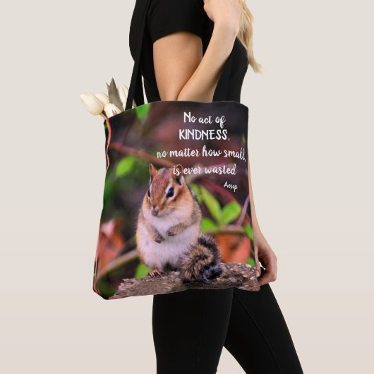 Handelingen van de Kindness Inspirerend Quote Chip Tote Bag (Dichtbij)
