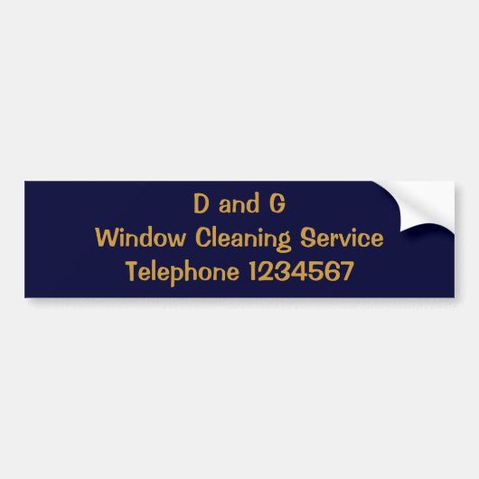 HANDELINGEN, WINDOW CLEANING BUMPERSTICKER (Voorkant)