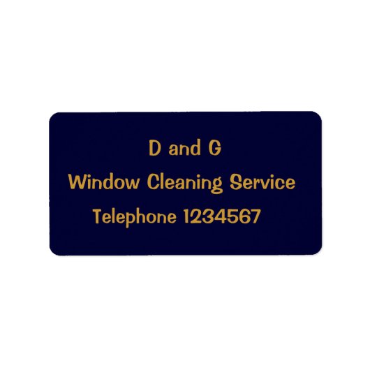 HANDELINGEN, WINDOW CLEANING ETIKET (Voorkant)
