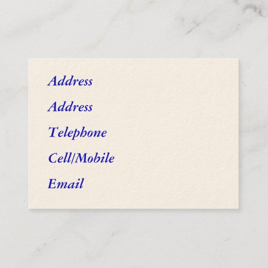 HANDELINGEN, WINDOW CLEANING VISITEKAARTJE (Achterkant)