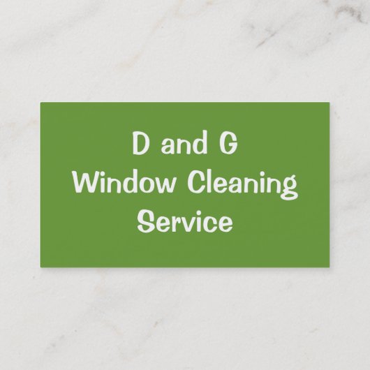 HANDELINGEN, WINDOW CLEANING VISITEKAARTJE (Achterkant)