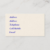 HANDELINGEN, WINDOW CLEANING VISITEKAARTJE (Achterkant)