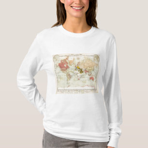 Handels koloniale atlas-kaart t-shirt